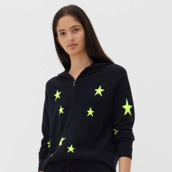 Chinti & Parker Star-Print Knitted Hoodie Jacket Black/Yellow Casual Women’s S - Picture 13 of 13